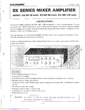 Aiphone BX-600 Instructions Manual