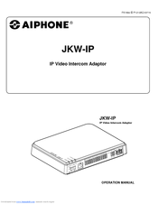 Aiphone JKW-IP Operation Manual