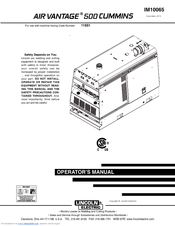 Lincoln Electric AIR VANTAGE IM10065 Operator's Manual