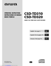 Aiwa CSD-TD310 Operating Instructions Manual