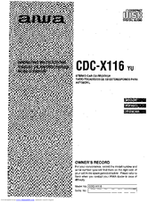 Aiwa CDC-X116 YU Operating Instructions Manual