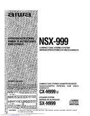 Aiwa NSX-999 Operating Instructions Manual