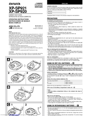 Aiwa XP-SP920 Operating Instructions Manual