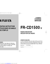 Aiwa FR-CD1500U Operating Instructions Manual