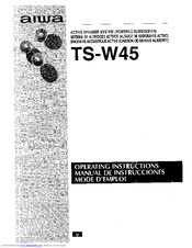 Aiwa TS-W45 Operating Instructions Manual