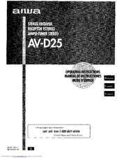 Aiwa AV-D25 Operating Instructions Manual
