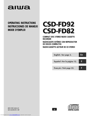 Aiwa CSD-FD82 Operating Instructions Manual
