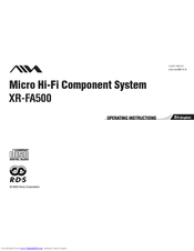 Aiwa XR-FA500 Operating Instructions Manual