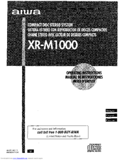 Aiwa XR-M1000 Operating Instructions Manual