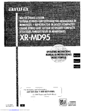 Aiwa XR-MD95 Operating Instructions Manual