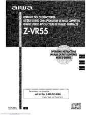 Aiwa Z-VR55 Operating Instructions Manual