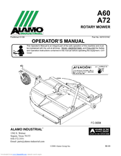 Alamo A60 Operator's Manual