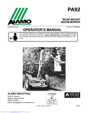 Alamo PA92 Operator's Manual