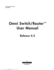 Alcatel Omni Switch/Router User Manual