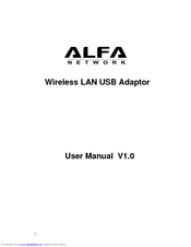 Alfa Network AWUS036E User Manual