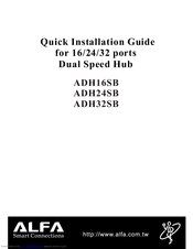Alfa Network Dual Speed Hub ADH32SB Quick Installation Manual