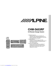 Alpine CHM-S653RF Owner's Manual