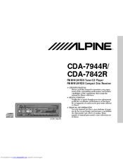 Alpine CDA-7842R Owner's Manual