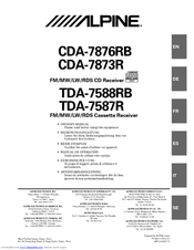 Alpine CDA-7876RB Owner's Manual