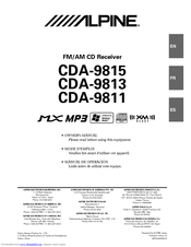 Alpine CDA-9813 Owner's Manual