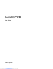 Fujitsu Siemens Computers CentricStor V3.1D User Manual