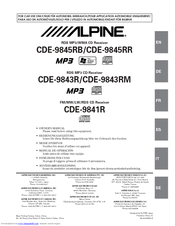 Alpine CDE-9841R Manuel Du Propriétaire