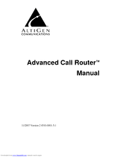 Altigen Advanced Call RouterTM Manual
