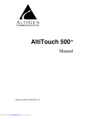 Altigen AltiTouch 500 Manual