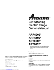 Amana ART6002 Series Owner's Manual