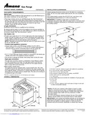 Amana AGR3300XDW Installation Instructions