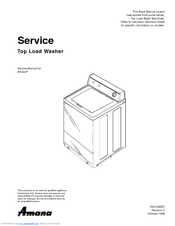 Amana Top Load Washer Service Manual