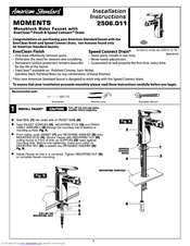 American Standard Moments 2506.011 Installation Instructions Manual