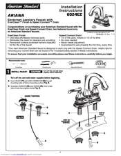 American Standard Ariana 6024EZ Installation Instructions Manual