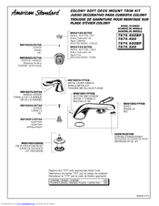 American Standard Colony M950143-0070A Parts Breakdown