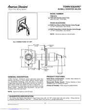 American Standard Diverter Valve Trim T555.430 Specification Sheet
