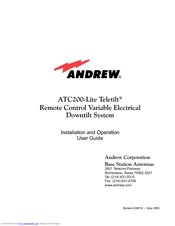 Andrew ATC200-Lite Teletilt Installation And Operation User Manual