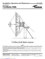 Andrew ES76PK-1 Installation, Operation And Maintenance Manual