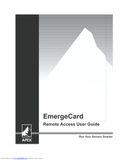 Apex Digital Apex EmergeCard Remote Access User Manual