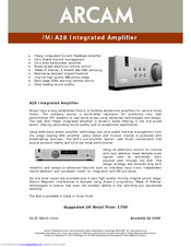 Arcam FMJ A28 Brochure