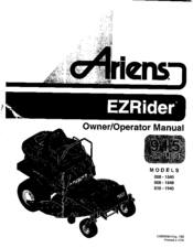 Ariens EZRider 010-1540 Owner's/Operator's Manual