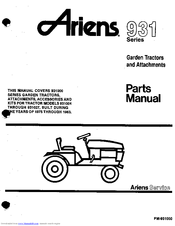 Ariens 931017 Parts Manual