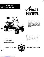 Ariens Fairway 912001 Parts Manual