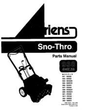 Ariens SNO-THRO 009-SS522E Parts Manual