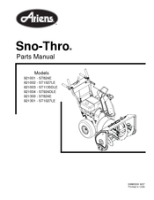 Ariens Sno-Thro 921301-ST1027LE Parts Manual
