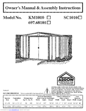 Arrow Storage Products 697 Owner's Manual & Assembly Instructions