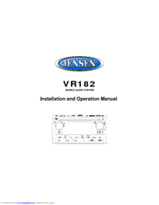 Jensen VR182 Installation And Operation Manual