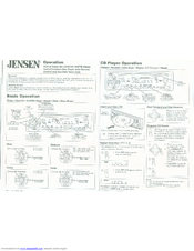 Jensen cd3010x Operation Manual
