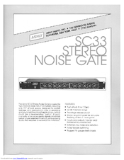 Ashly SC33 Product Manual