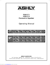 Ashly PQX-571 Operating Manual