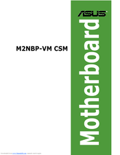 Asus M2NBP-VM CSM User Manual